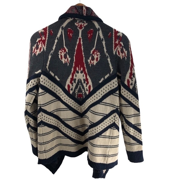 St John's Bay Sweater Cardigan Women M Open Casual Cabin Southwest Cozy Western - Picture 4 of 10